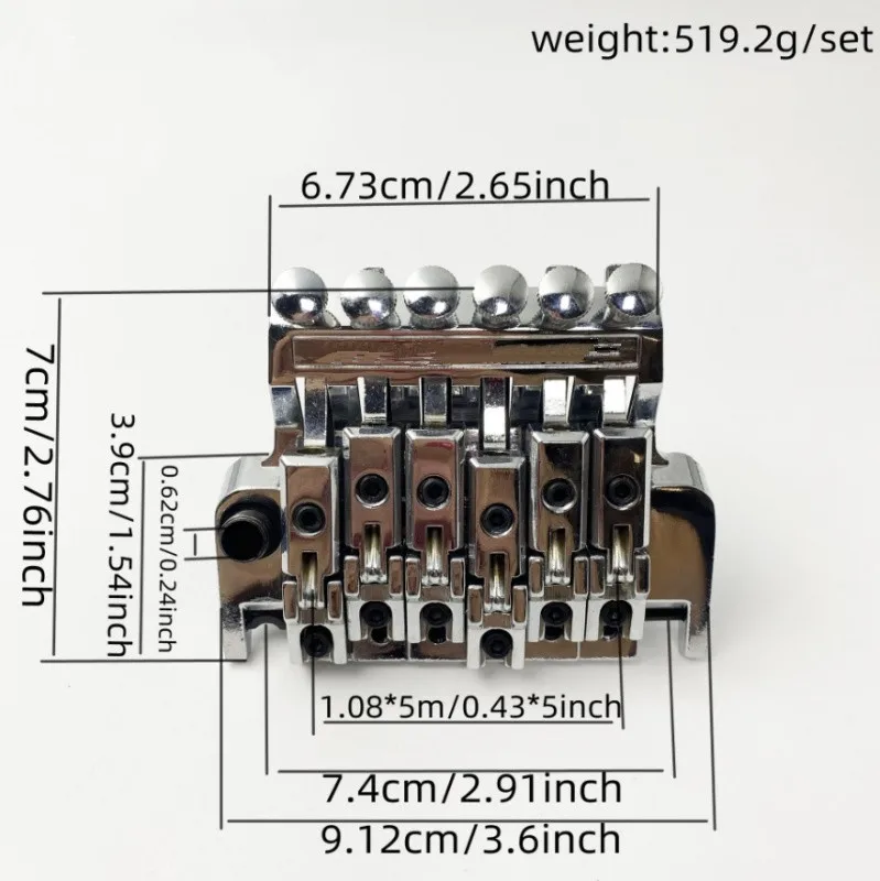 Ein Set Doppel-E-Gitarren-Tremolo-System Tremolo-Stange Doppel-E-Gitarren-Brücke Gitarrenteile Zubehör – Detail 10