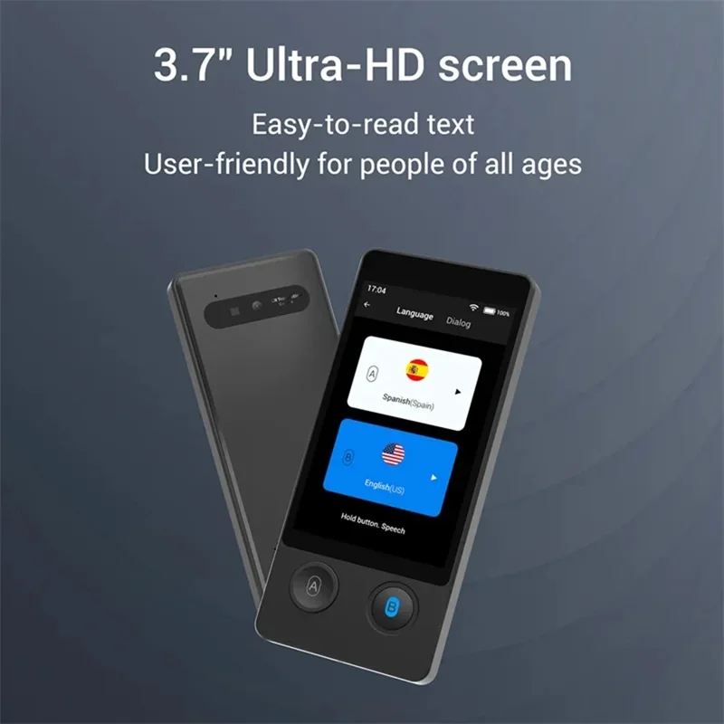 مترجم صوتي محمول W12 AI 144 لغة وطنية ذكية في الوقت الحقيقي آلة ترجمة الصور النصية