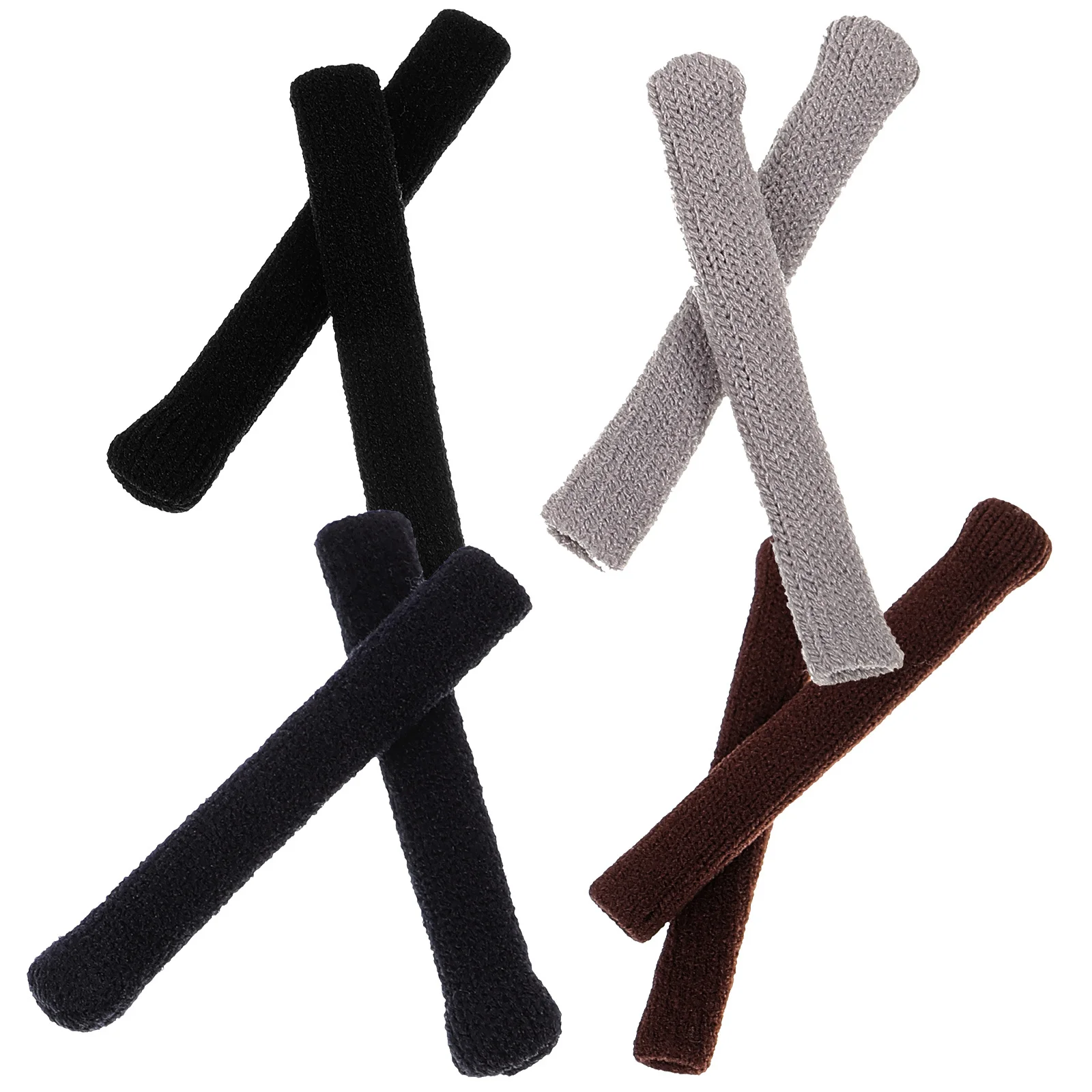 4 أزواج نظارات وسائد الأذن المضادة للانزلاق النظارات معبد نصائح بطانة للأذن لينة منع الانزلاق لتشغيل تسلق ركوب نظارات