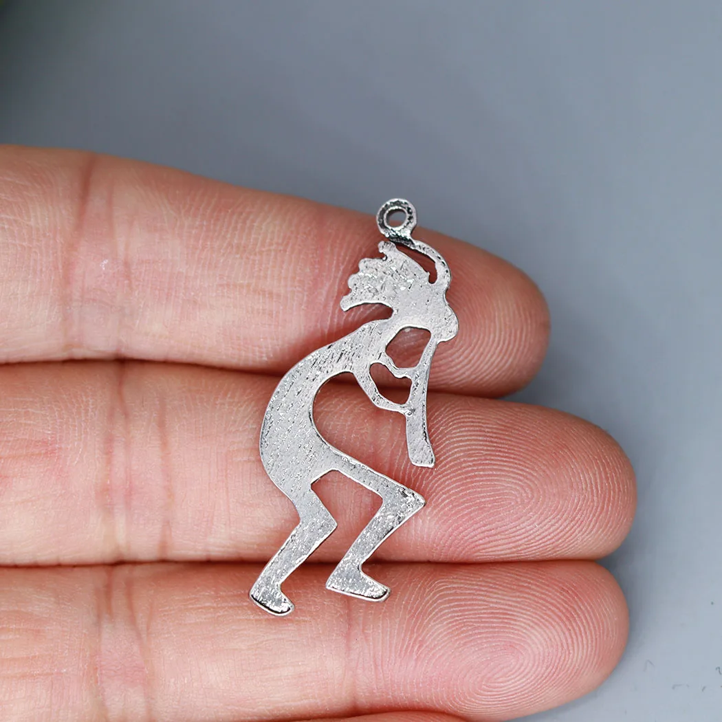 3Pcs/lot Viking Kokopelli Fertility Deity Charm Pendant For DIY Necklace Handmade Jewelry Making