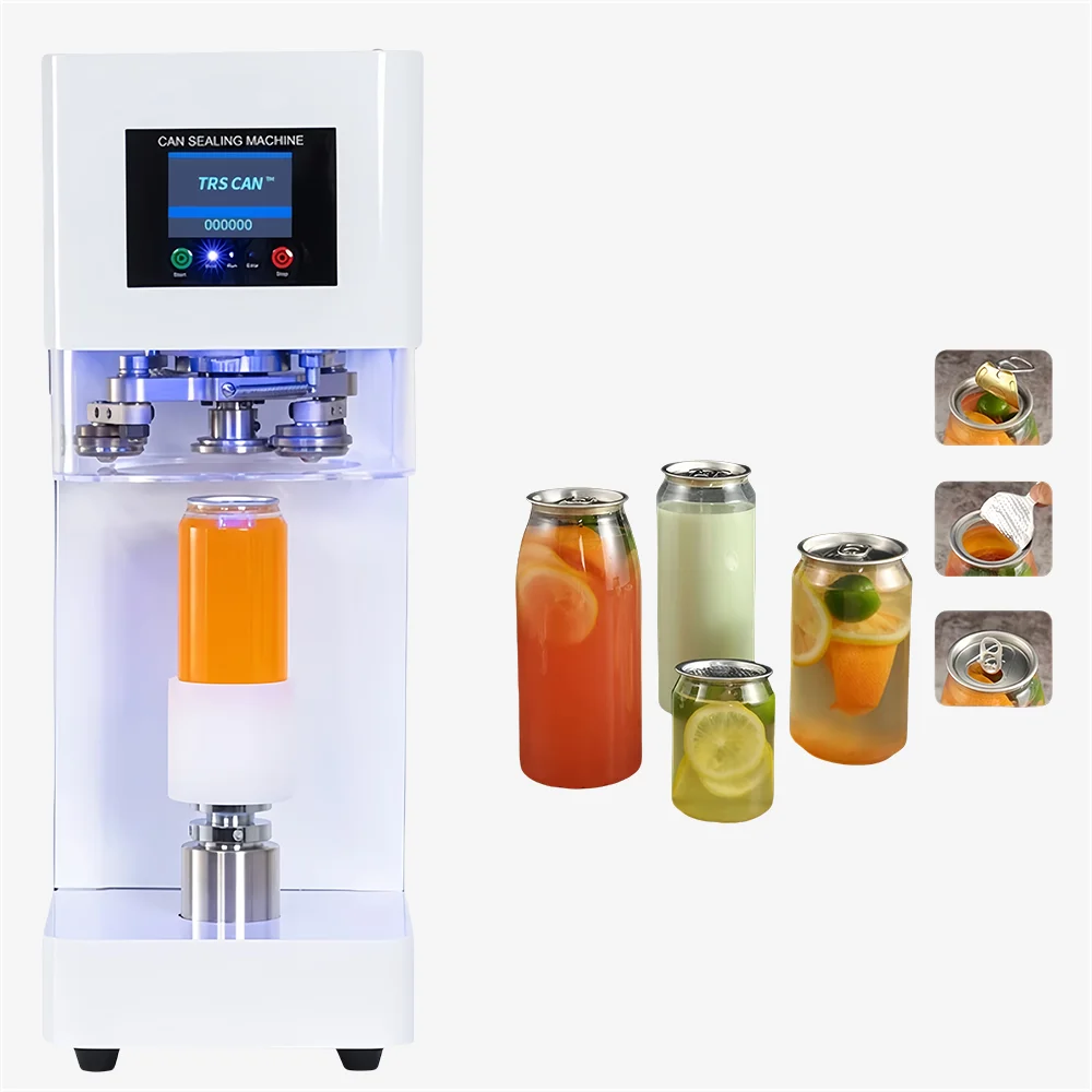 Coercial Can Sealing hine 330/500/650 l Can Sealer 55 Caliber ilk Tea Beerage Bottle PET Aluinu Bottle