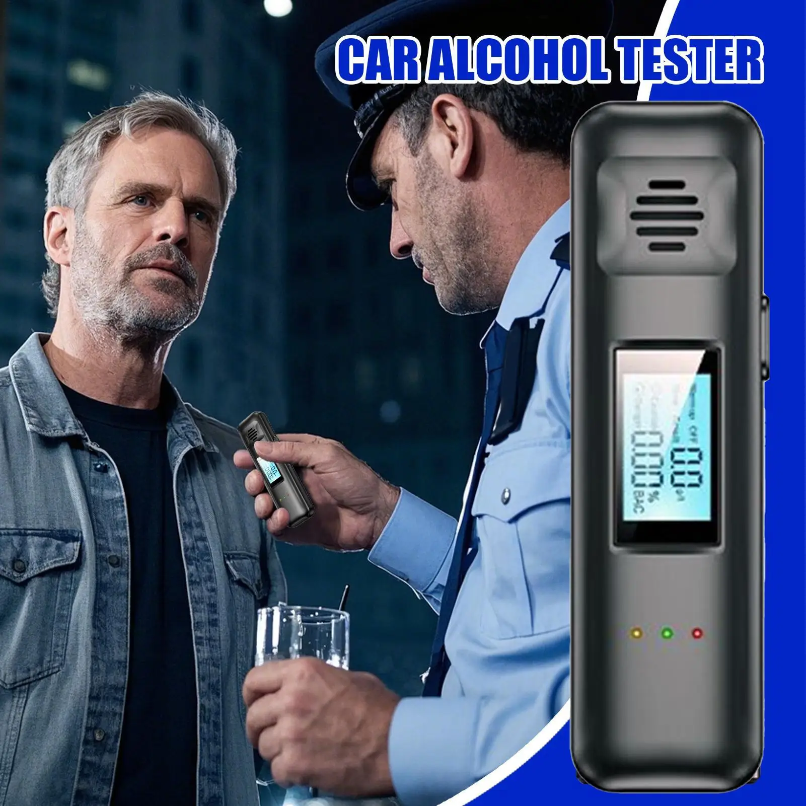 Alcohol Breathalyzer High Accuracy Alcohol Detector Digital Display Professional Detector For Before Driving Workplace Family