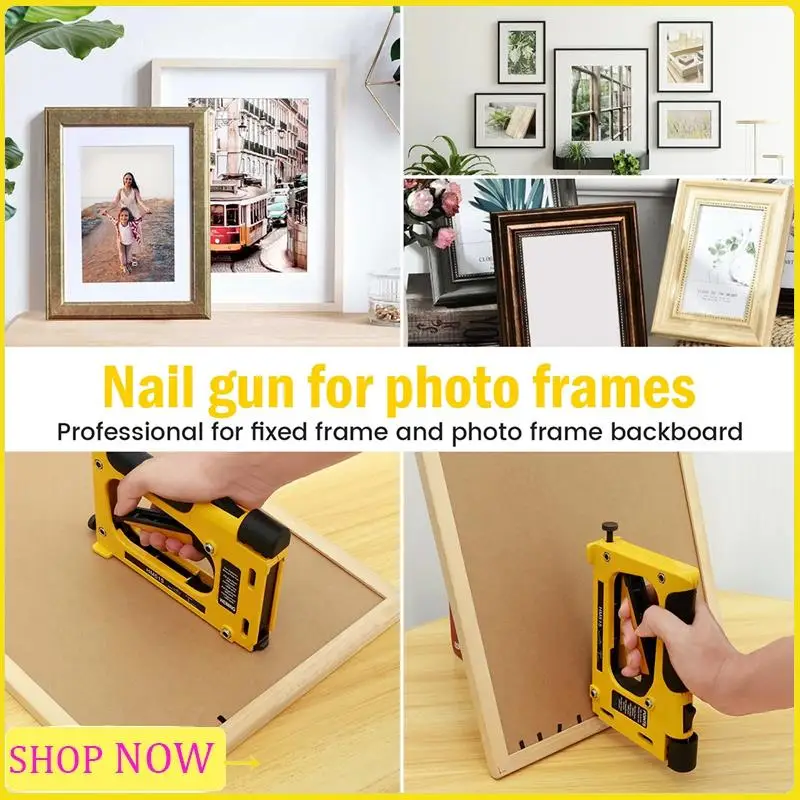 

Nailing Equipment For Woodworking Furniture Heavy Duty Construction Picture Frame Staple Metal Hand Tool