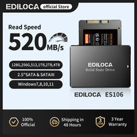 Ediloca ES106 M.2 SATA SSD 6Gb/s NVME 550 MB/s 3D NAND TLC Internal Hard Drive for Ultrabooks Tablet Computers and Mini PCs