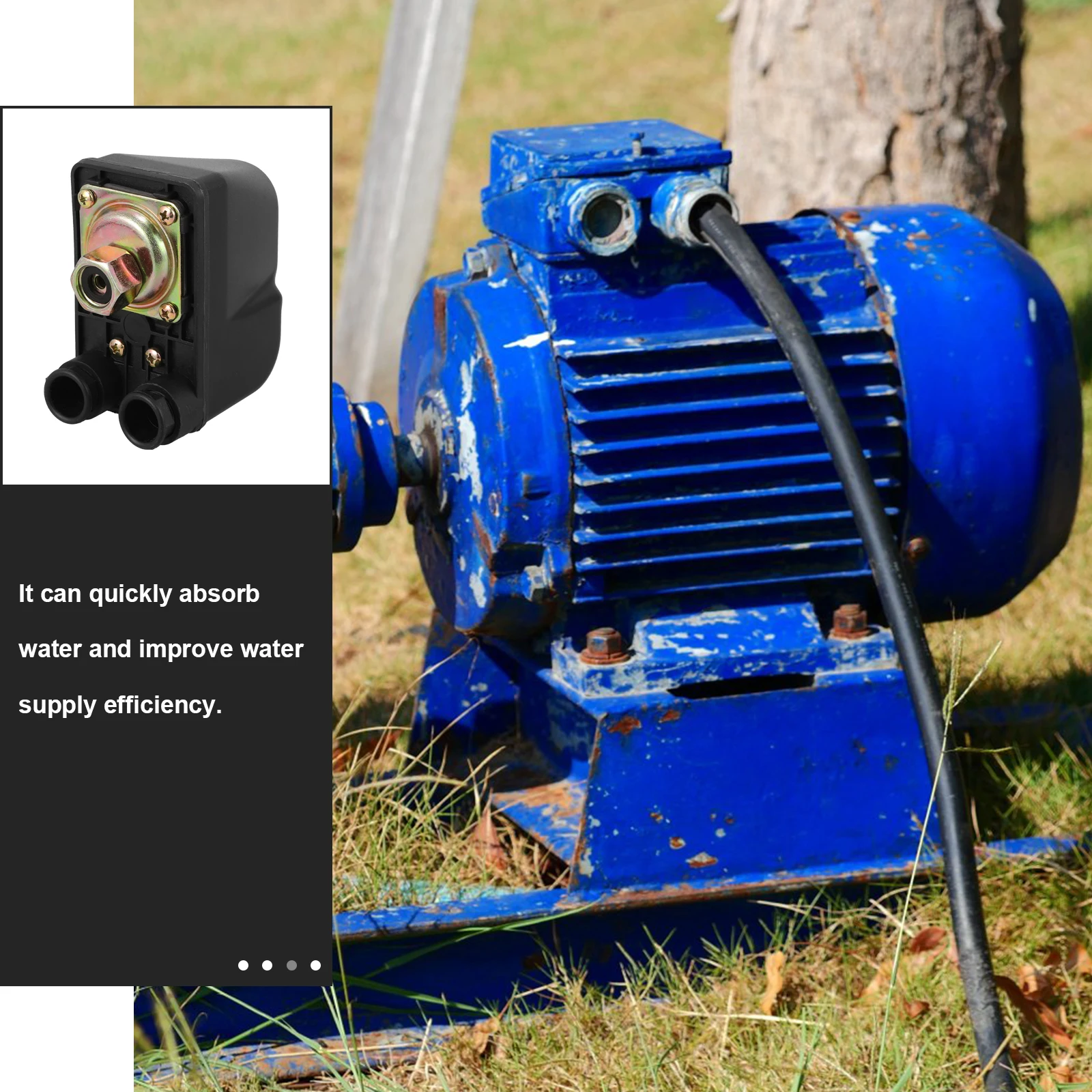 

Water 1-1.7kg Copper Silver Plated Pressure Switch Metal Controller Water Pump Pressure Switch Hose Accessories Well Pump