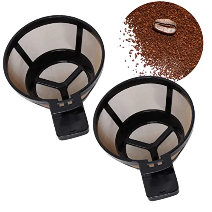 

Reusable Single Serve Brew Coffee Basket Scoop, Gold Coffee Filters Replacement Compatible with Hamilton Beach 2-Way Coffee Mak