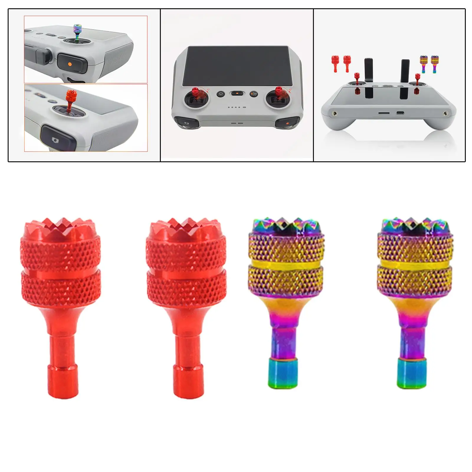 Non Slip Thumb Joystick Rocker for Drone Remote Control Controller Spare Parts Aluminum Alloy CNC Precision