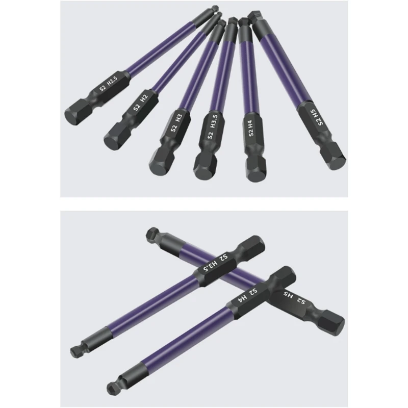 Kugelkopf-Schraubendreher-Bit mit 1/4-Zoll-Doppelkopf-Stecknuss für Reparatur und Wartung M4YD