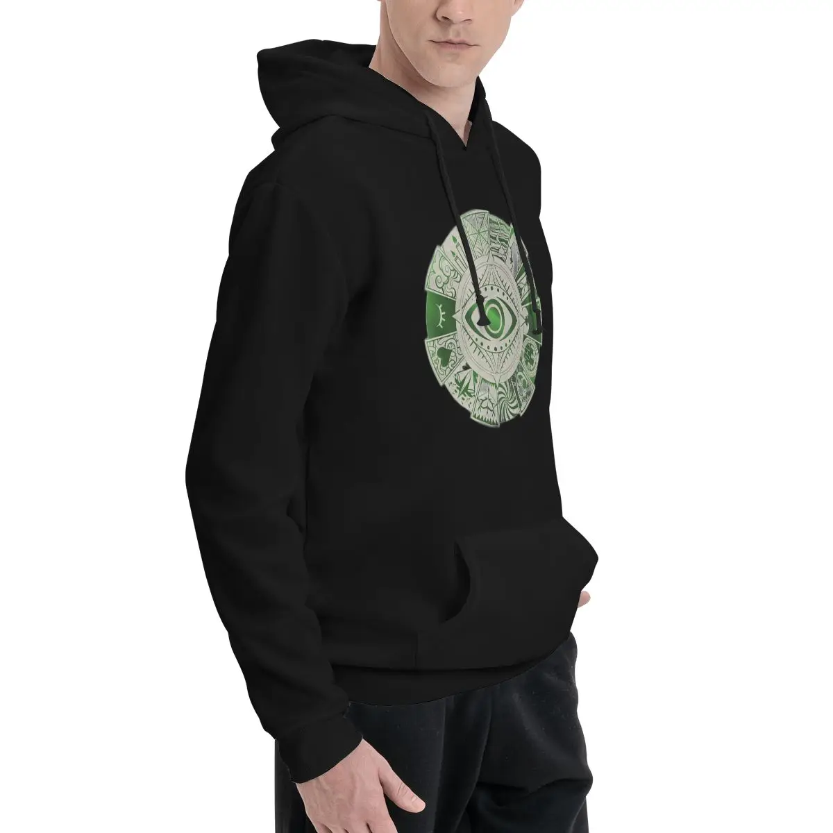 Fears Wheel-rmbg Men's Warm Fleece Hoodie - Durable Polyester Material, Perfect for Outdoor Activities and Casual Style