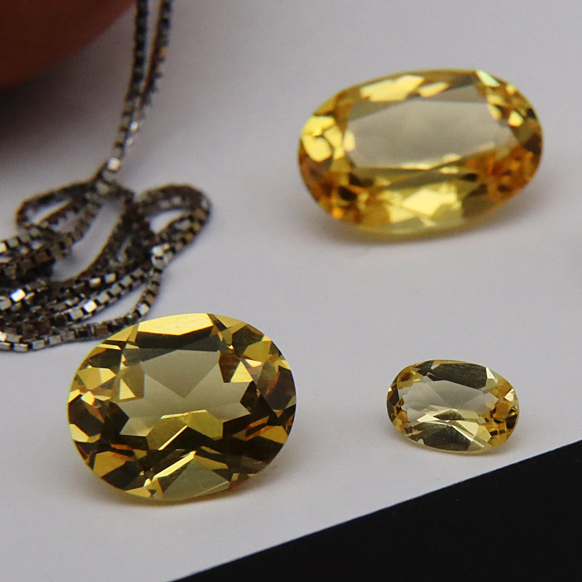 Loose Nano Crystal Citrine Yellow Color Oval Shape Faceted Cut 6x8mm and 8x10mm Gemstones Wholesale For Jewelry Making