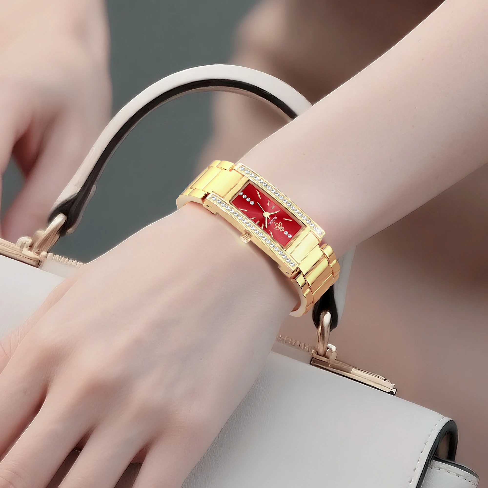 

Модные женские часы: роскошные водонепроницаемые кварцевые наручные часы с квадратным циферблатом — идеальный подарок для женщин.