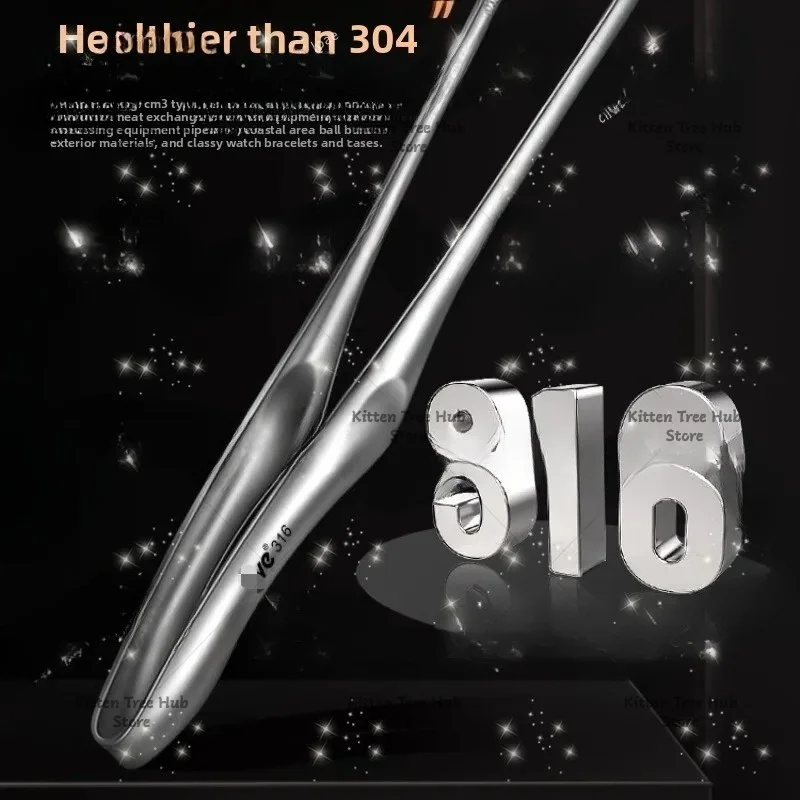Korean barbecue clip 316 stainless steel Fried steak barbecue clip for kitchen Extended anti-scalding clip