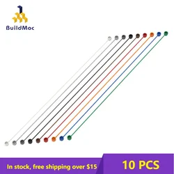 10PCS MOC 63142 14225 1x30 String with End Studs 31L Overall Parts Building Blocks Parts DIY Educational  Parts Kids Toys