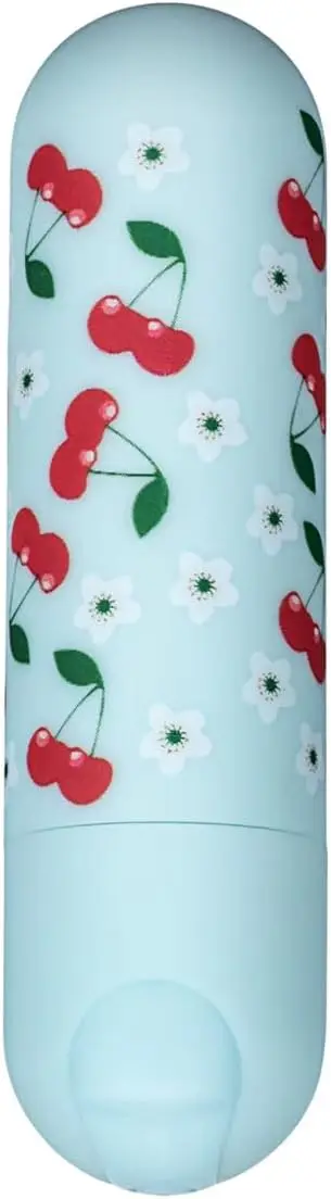 Sherri 10- Function Rechargeable Super Charged Mini Bullet Cherry Flower Print Clitoral Vibe Sex Toy