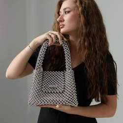 Handmade Acrylic Beaded Women's Shoulder Bags Summer Fashion Leisure Versatile Flip New in Handbag Customizable Colors Bag