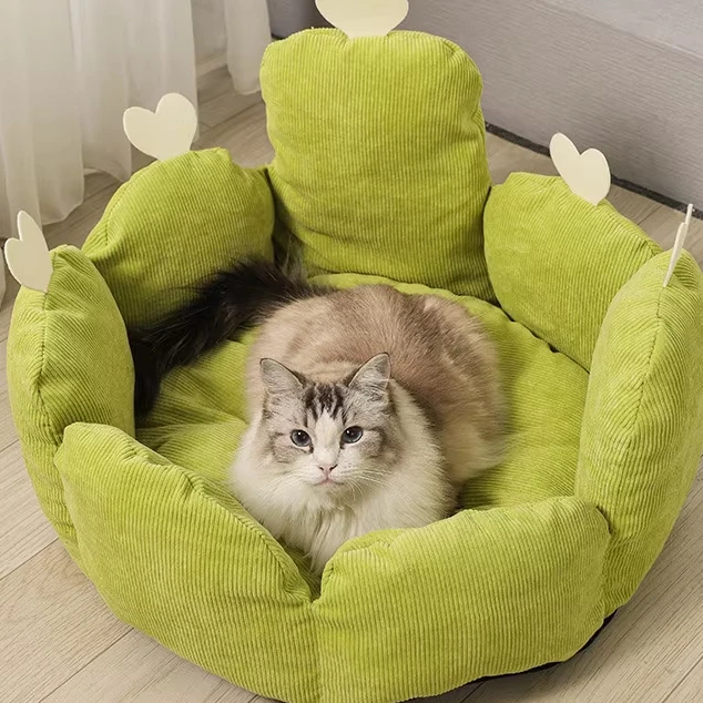 

MOFESIPI All Seasons Universal Cat Bed Semi Closed Cat House Removable and Washable Warm Cat Nest Winter Pet Nest Dog Caves