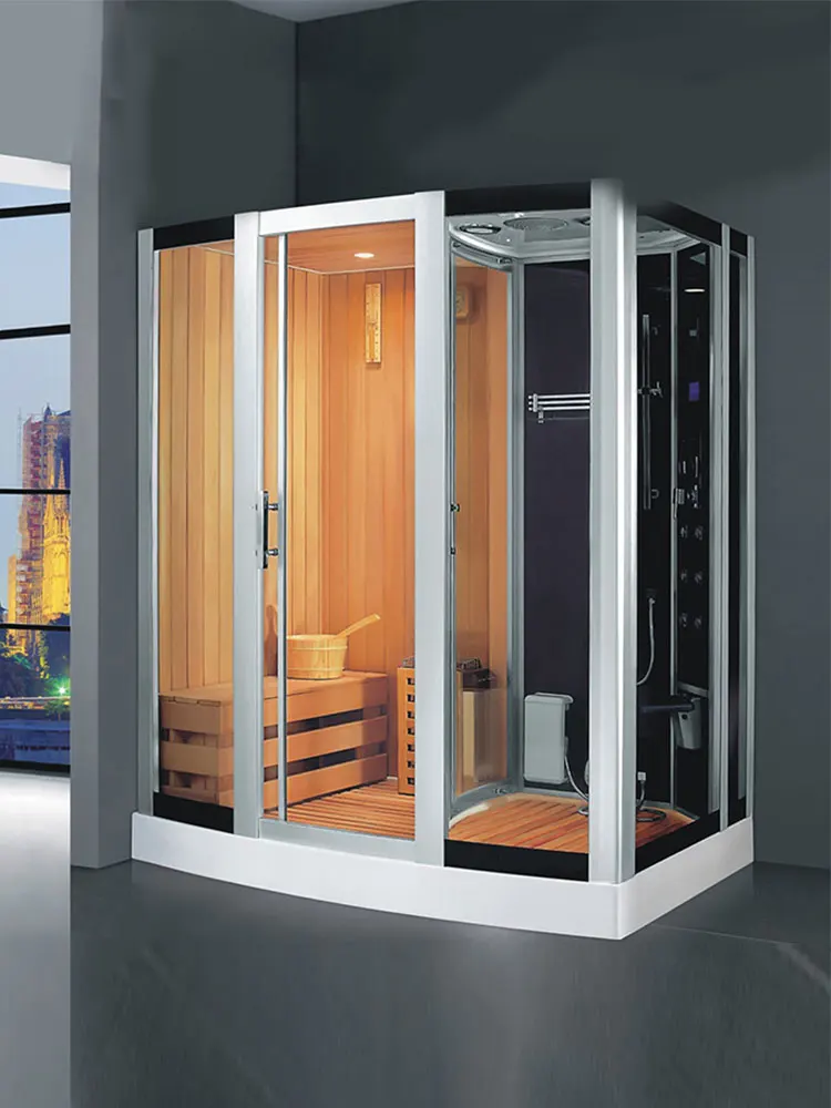 Integrated dry and wet steam sauna, steam room, dry and wet separation bathroom, rural bathing room