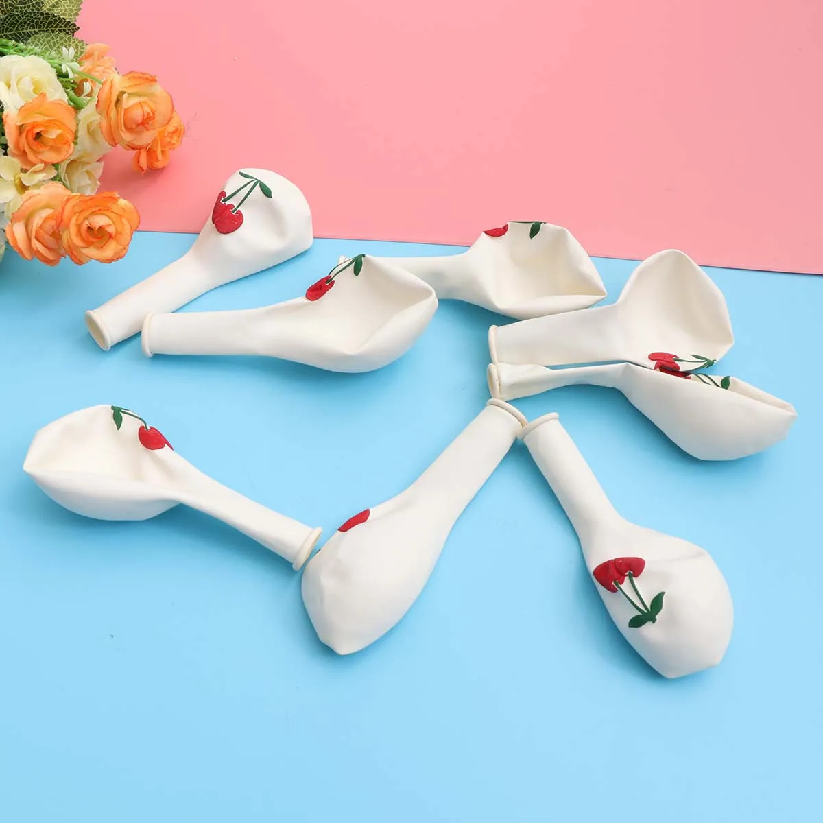 

10Pcs 12Inch Fruit Latex Balloons Cherry Pattern Party Birthday Festival Decoration Reusable Helium Latex Balloons