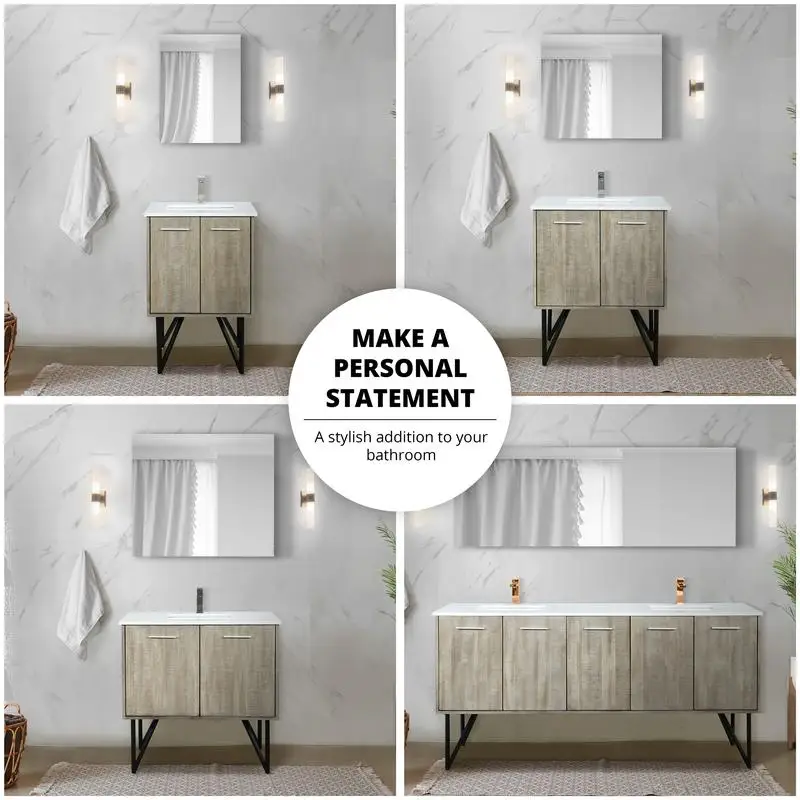 حمام السنط الريفي مقاس 48 بوصة مع سطح من الرخام المزروع وخيارات التخزين #6