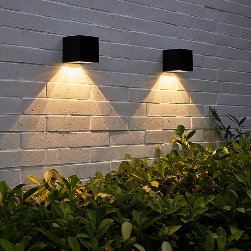 Outdoor Solar Lamps Solar Garden Waterproof Wall Lamp Light Up And Down Garden Decorative Wall Lamp Street Lamps Home Stair Lamp