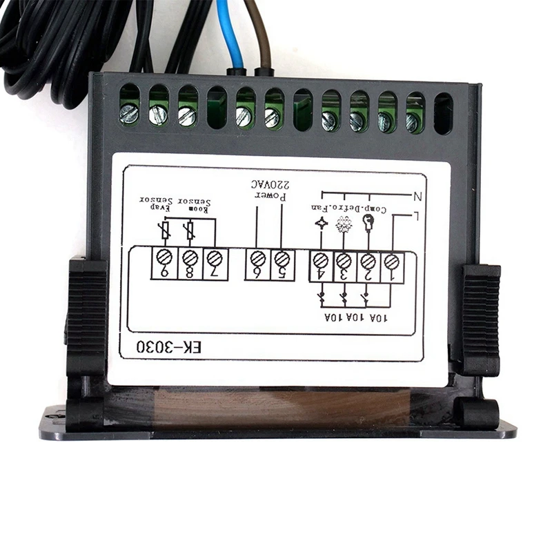 デジタル温度コントローラー,サーモスタットセンサー,冷凍,霜取りサーモスタット,EK-3030 V, 2個,220