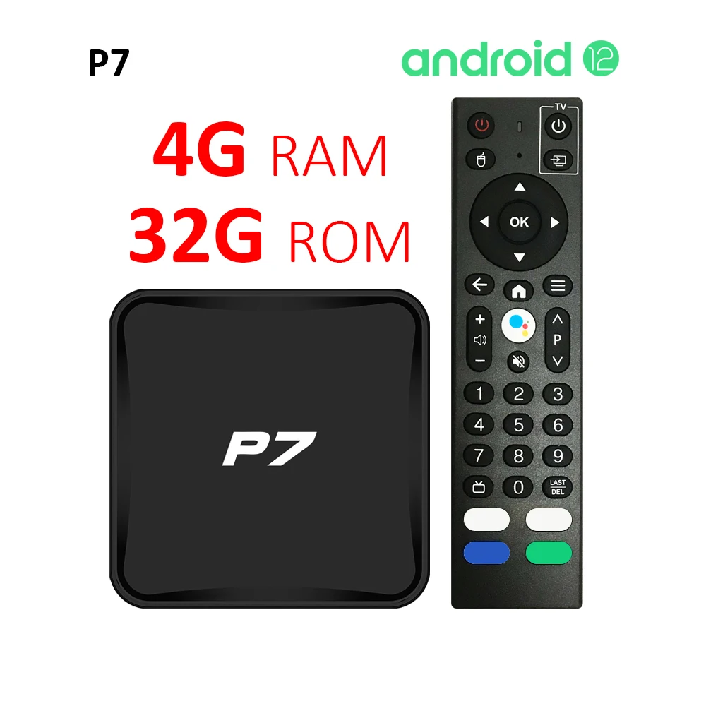 P7 Android 12 Box H618 WiFi6 Bluetooth 5.4 Voice Assistant YouTube
