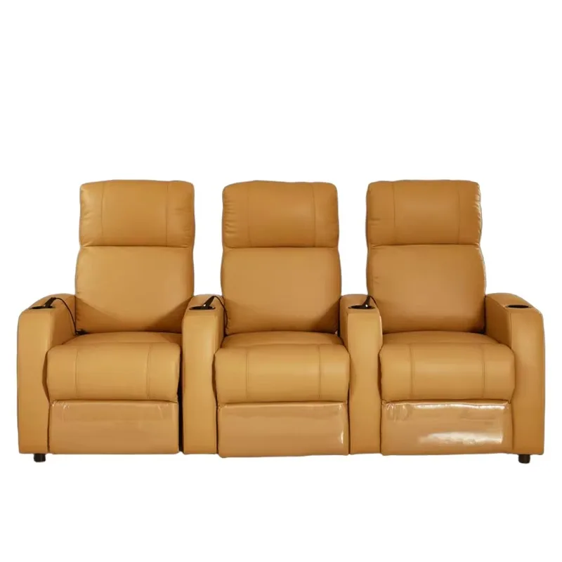 Electrically Adjustable Home Theater Sofa Cinema System with Wireless 7.1 Surround Sound 6 Speakers Wood Frame