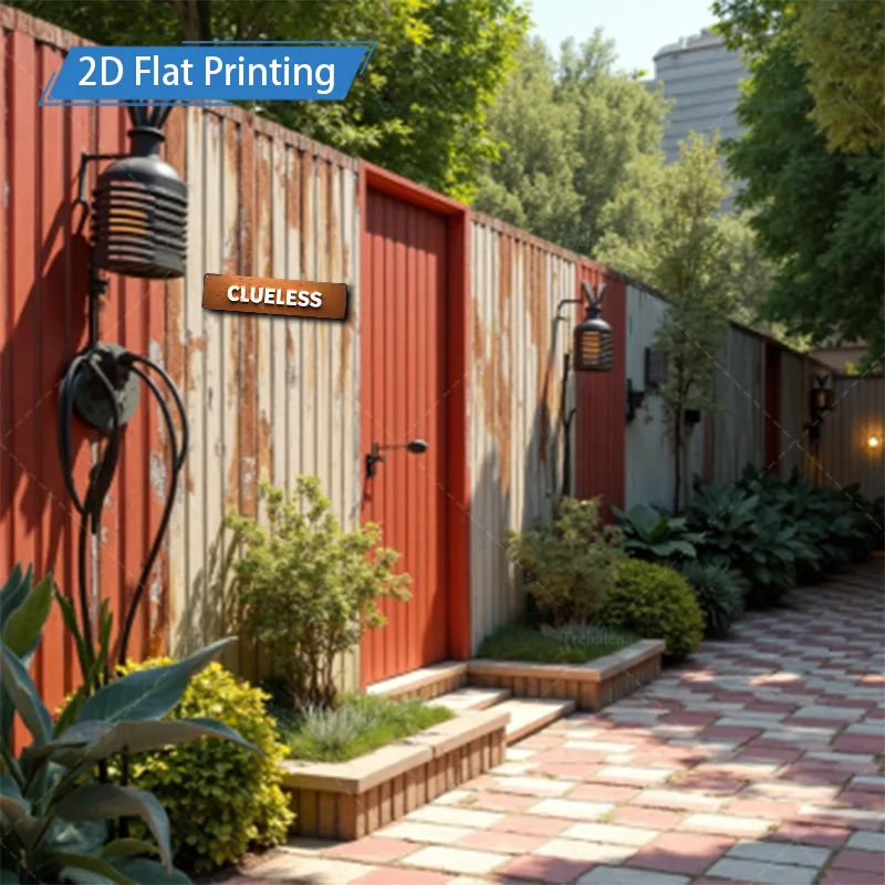 [2D FLAT] قطعة واحدة من اللافتة المعدنية، لافتة معدنية ريفية مقاس 4 × 16 بوصة "بدون إغلاق" لديكور باب الحديقة