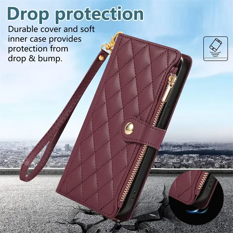 جراب جلد قابل للطي من الحبل لـ Oneplus ، محفظة بسحاب ، أكياس بطاقات ، غطاء ، 11 ، 11R ، Nord CE3 ، N300 ، N20 ، SE ، 20 ، 5G ، الموضة