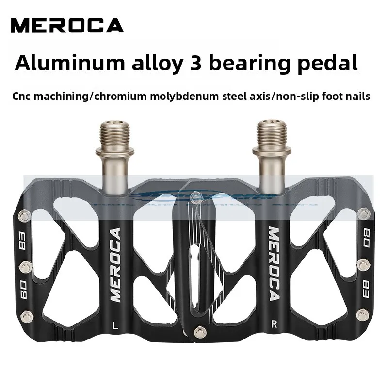 

MEROCA Bicycle Pedal 3 Peilin CNC Aluminum Pedal Lightweight Mountain Road Bike Anti-skid Grab Foot Flat Pedal