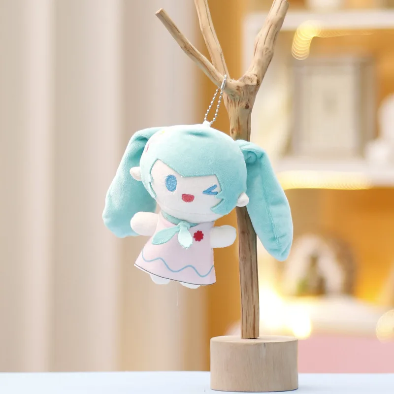 4Styles New 12cm FOR Kawaii Anime Girls Plush Pendant Keyring Cute Plushie Keychains Girls Birthday Gifts Girl Women Bag Hanging