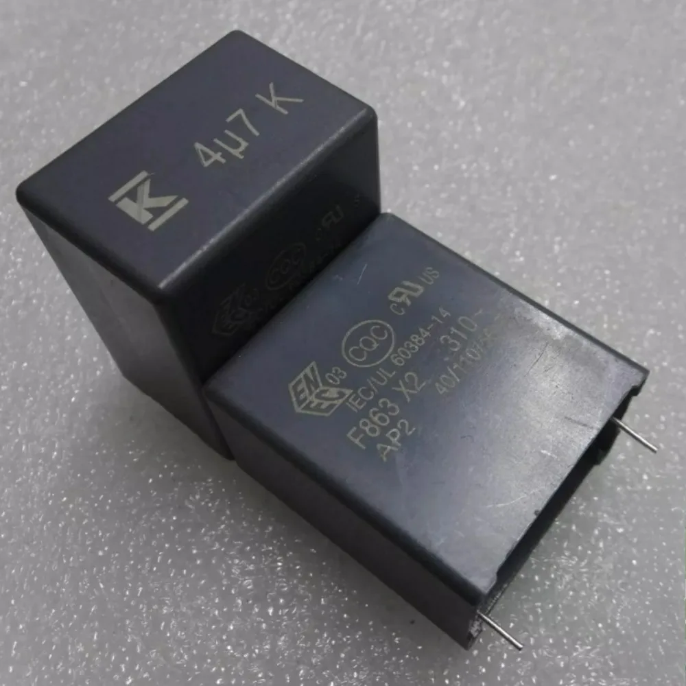 F863 4.7uf 310VAC 4u7 475 K Brand New 28mm Film Capacitor (Thickness: 22mm)