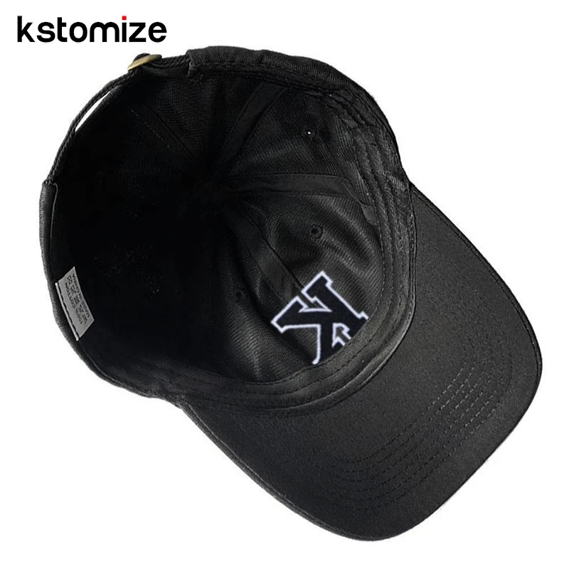 Initial Letter A-Z Black Baseball Cap For Men Womne High Quality Soft Cotton Embroider Fashion Team Sport Visors Snapback Caps