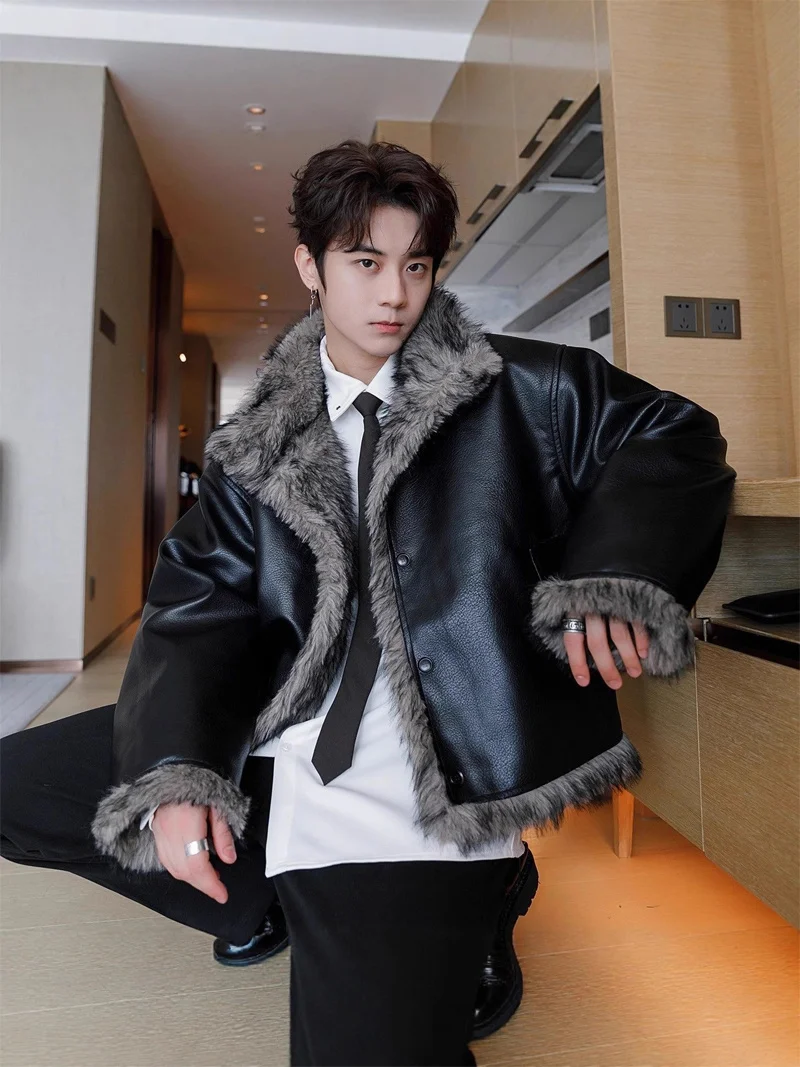 

Fur Collar Leopard Jackets Mens Light Lightweight Spring Autumn Demi Season Windproof Waterproof Fashion Casual Classic Original