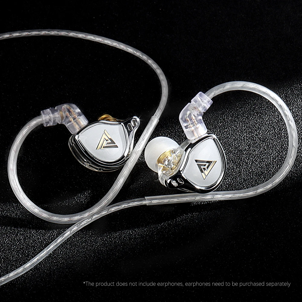 QKZ KZ A2 3.55MM Wired Earphones Cable Upgraded Silver Plated With Microphone Headphone Cables In Ear Monitor Original Headset