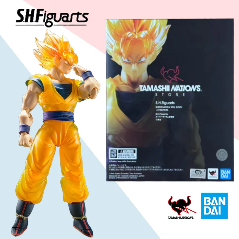 

BANDAI Original SHF Dragon Ball Series Super Saiyan Son Goku -Z Fighter Anime Action Figure Toy Collection Model Gift for