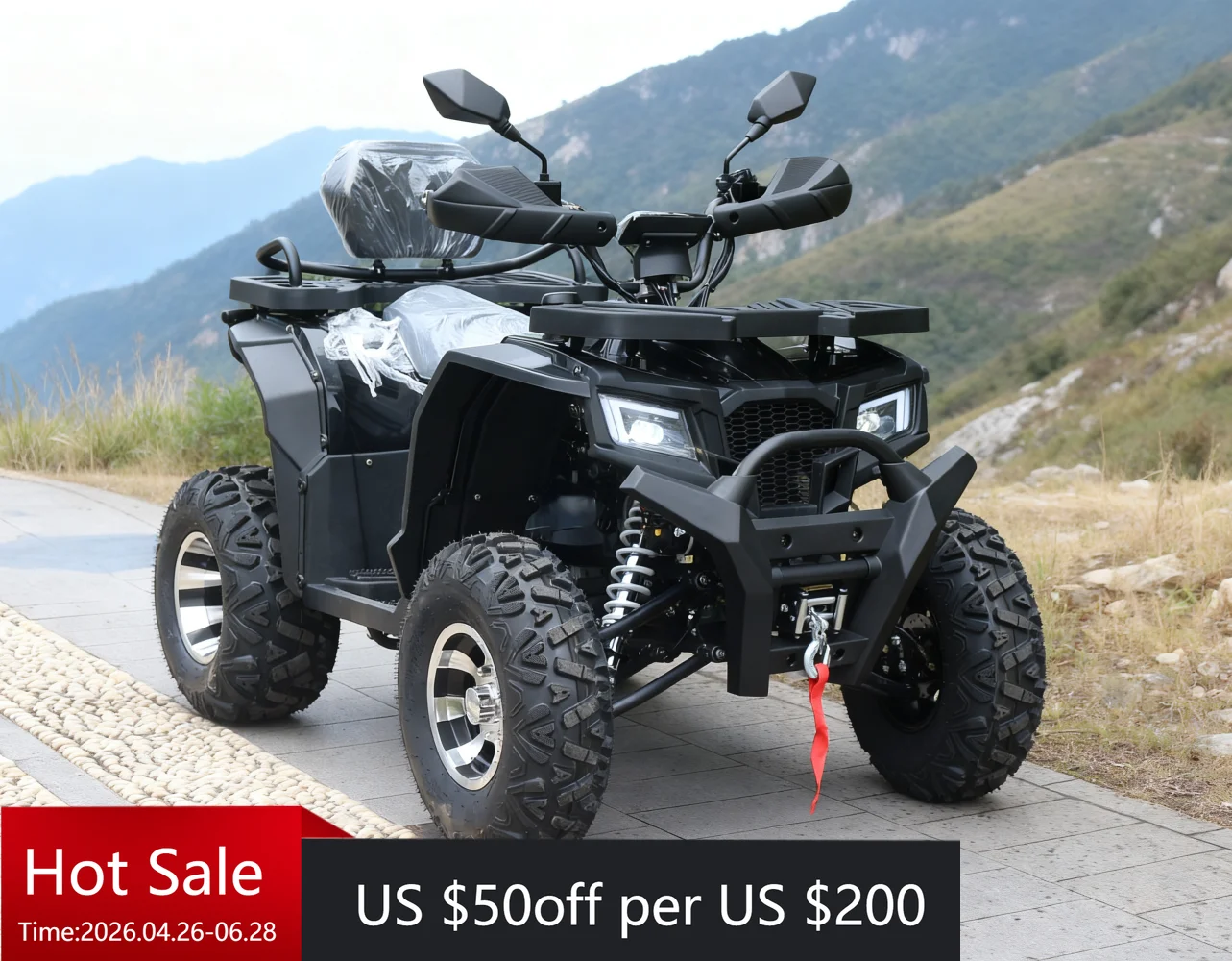 

230Cc Automatic Chain Drive Mountain Quad ATV