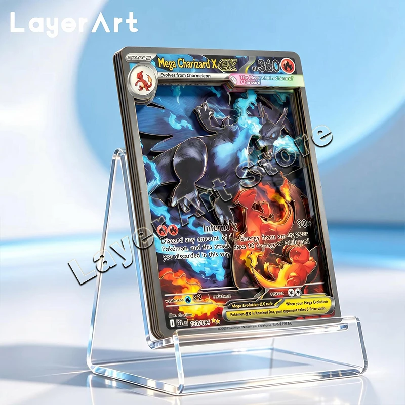carte-pokemon-3d-superposee-mega-charizard-x-ex-cadeau-de-collection-pour-presentation-sur-bureau-effet-3d-multi-couches-jouets-diy-faits-main