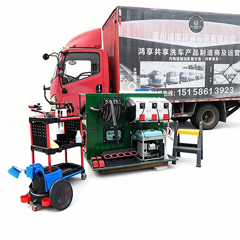 Vehicle Integrated Car Cleaning Tools Storage Accessory for Quick On Site Car Cleaning Tasks