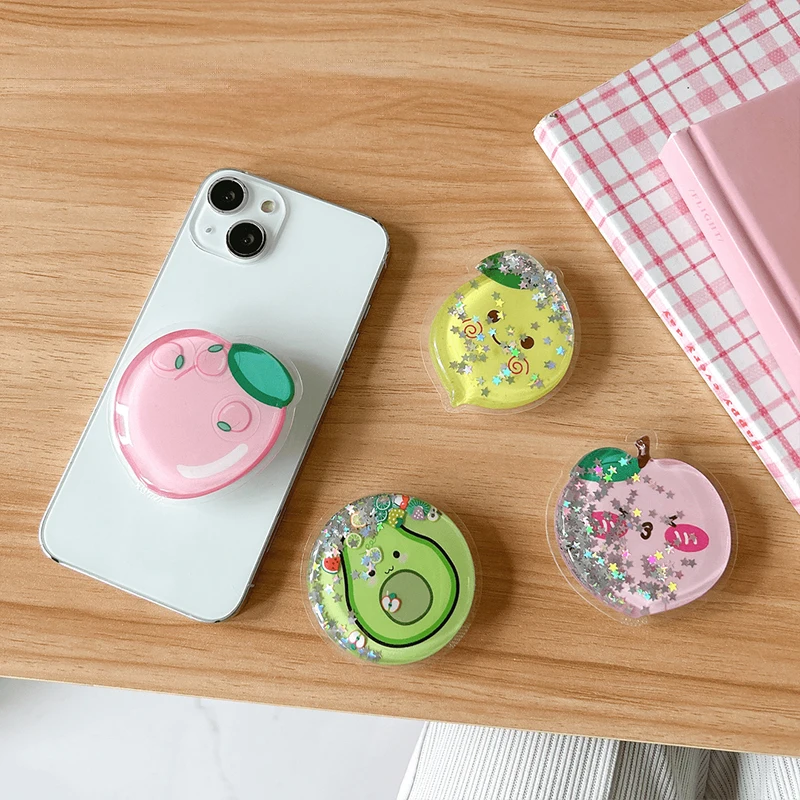 

Quicksand фрукты Радуга расширяющийся держатель для мобильного телефона, складная розетка для смартфонов, карманный настольный кронштейн, подставка для телефона, держатели