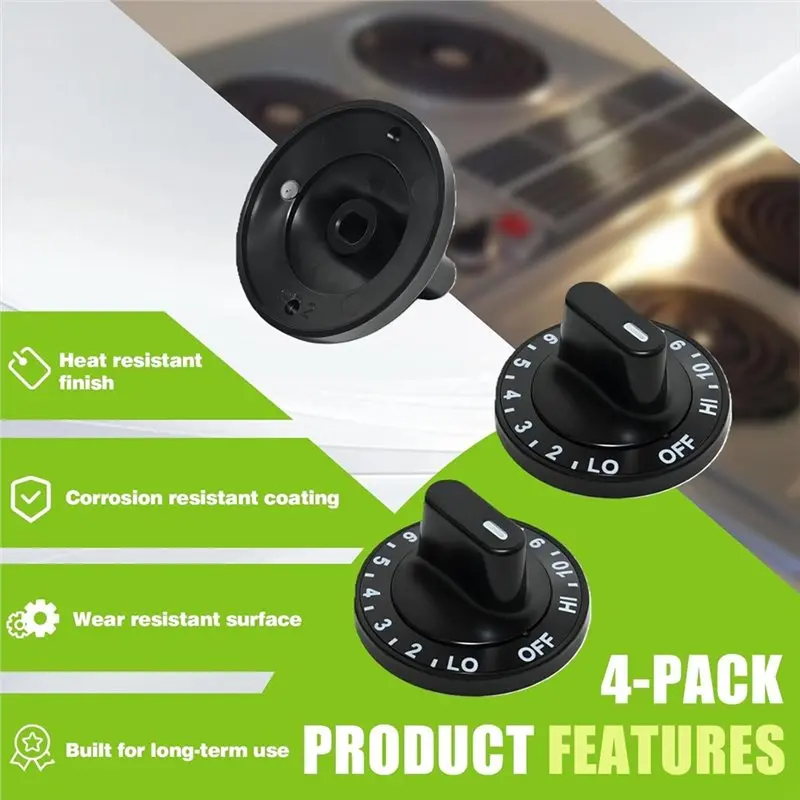 CKFAM-5-Pack 12200035 Stove Burner Control Knob Replacement For Jenn Air