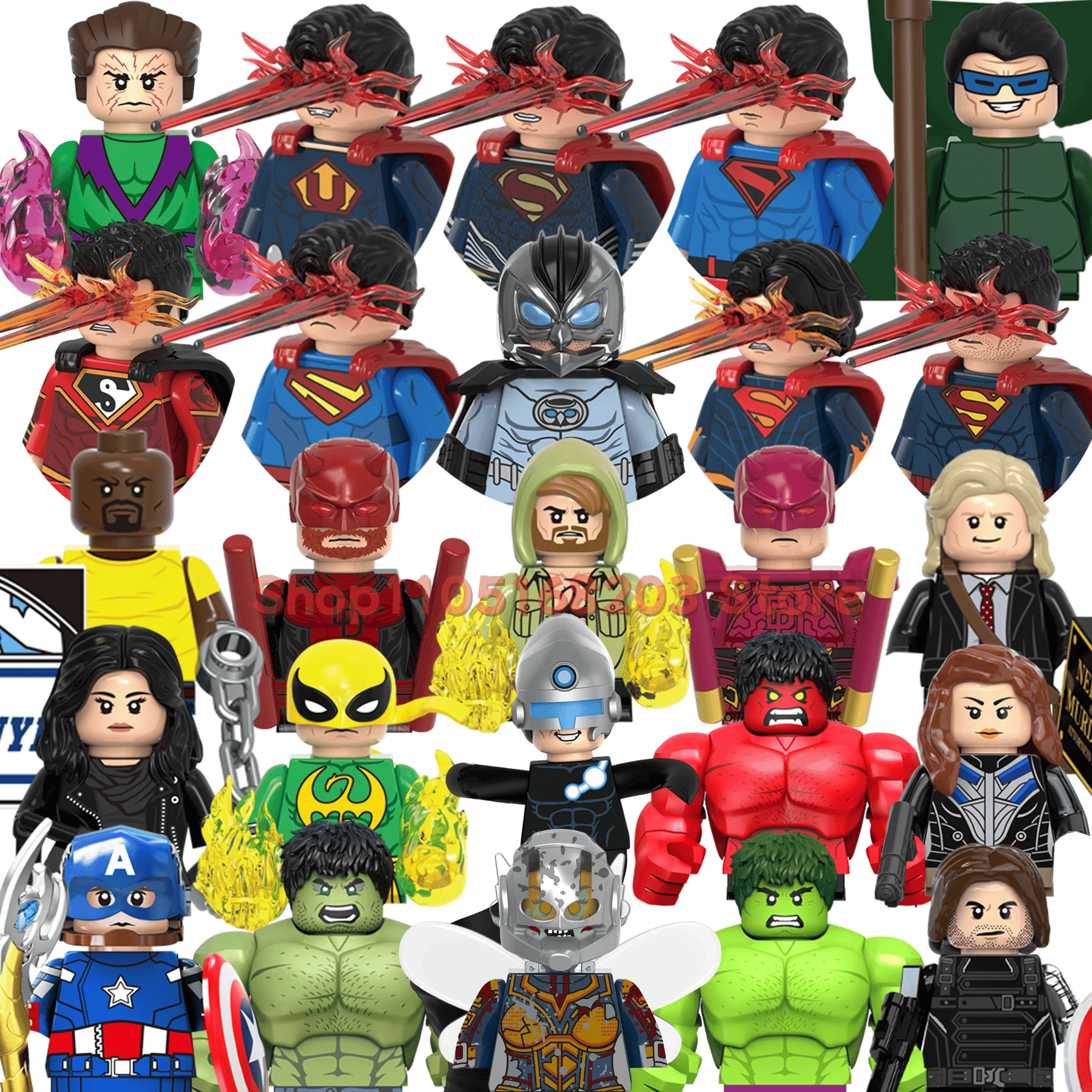 NUEVO Superman de DC, personaje clásico de Marvel, Spider-Man, Molecule Man, bloques de construcción, juguete de ladrillos, mini modelo, muñeco, regalo de cumpleaños o festivo
