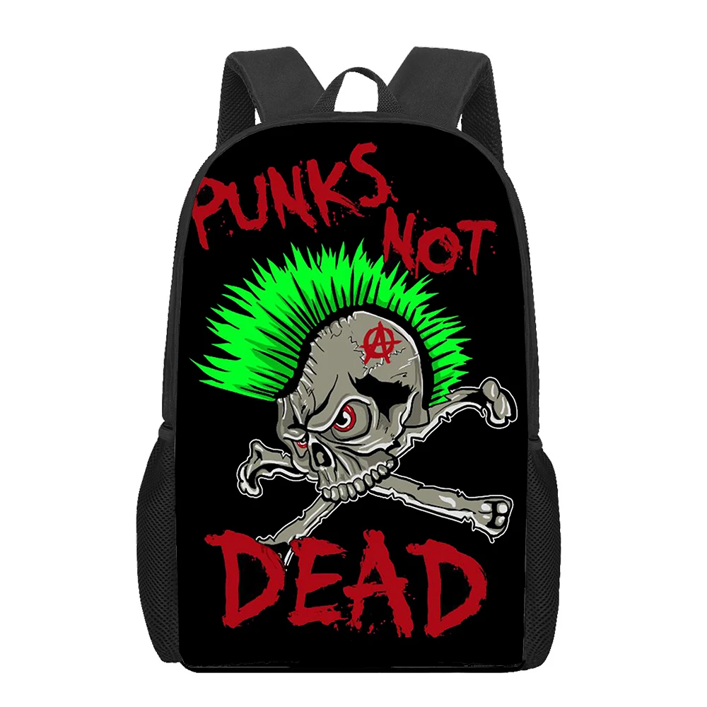 Tas ransel anak laki-laki dan perempuan, tas punggung anak motif 3D gaya Punk Rock, tas sekolah pelajar, tas ransel Laptop, hadiah