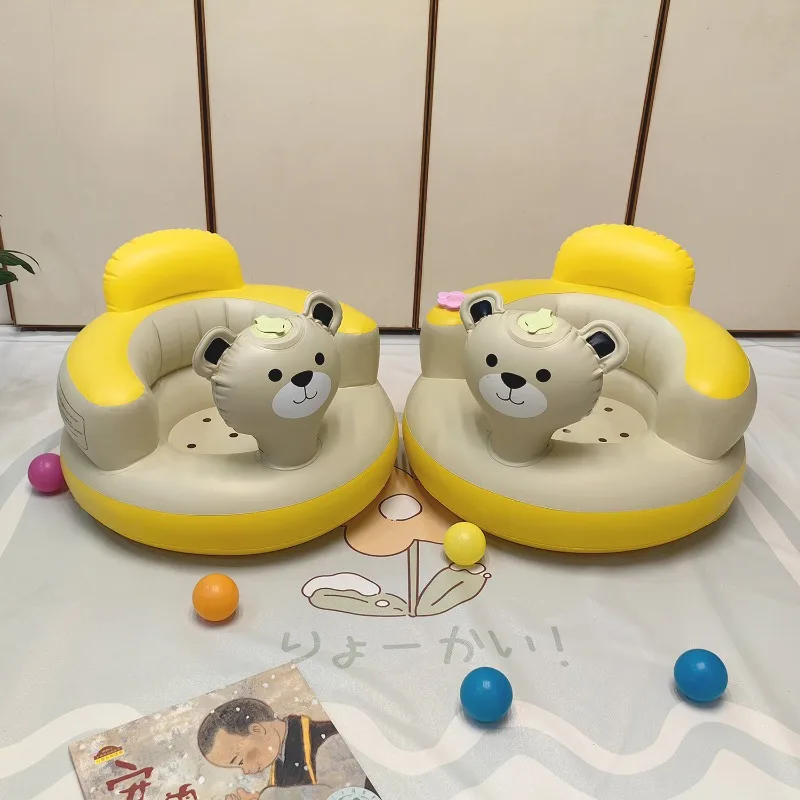 PVC Inflatable Toys Baby Training To Learn To Sit Artifacts Fall Learning To Sit Chair Learning Seat Baby Sofa Bath Bench