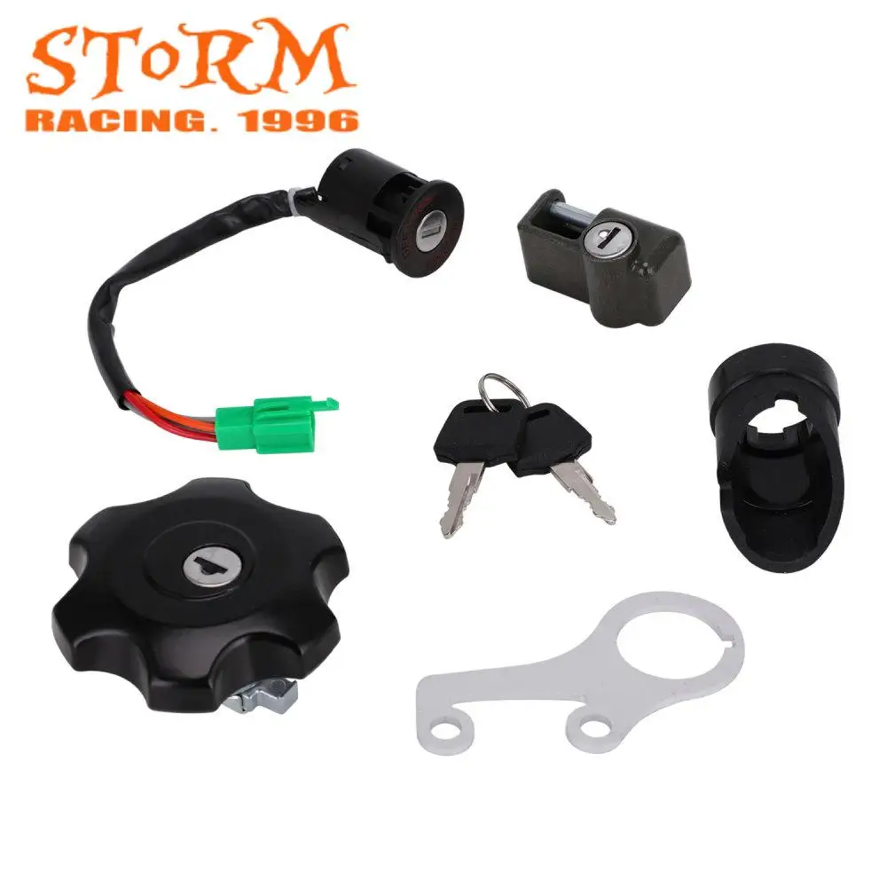 

Motorcycle Accessories Aluminum Ignition Key Switch Gas Cap Helmet Lock Set For SUZUKI DRZ400SM 2005-2019