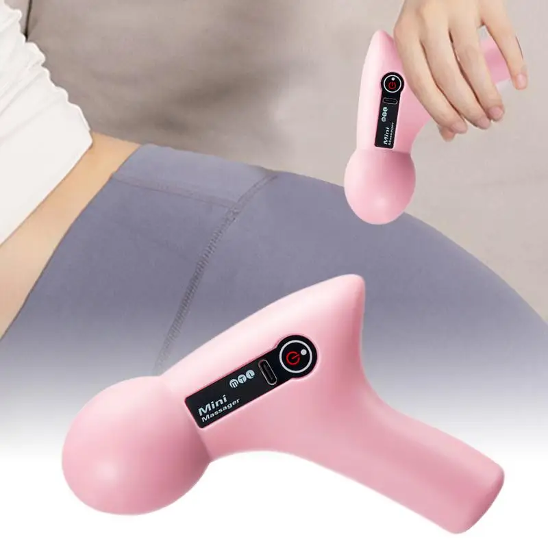 Handheld Palm Size Muscle Massager Deep Tissue Back Massage For Athletes LED Display Small Quiet Muscle Massage Device Electric