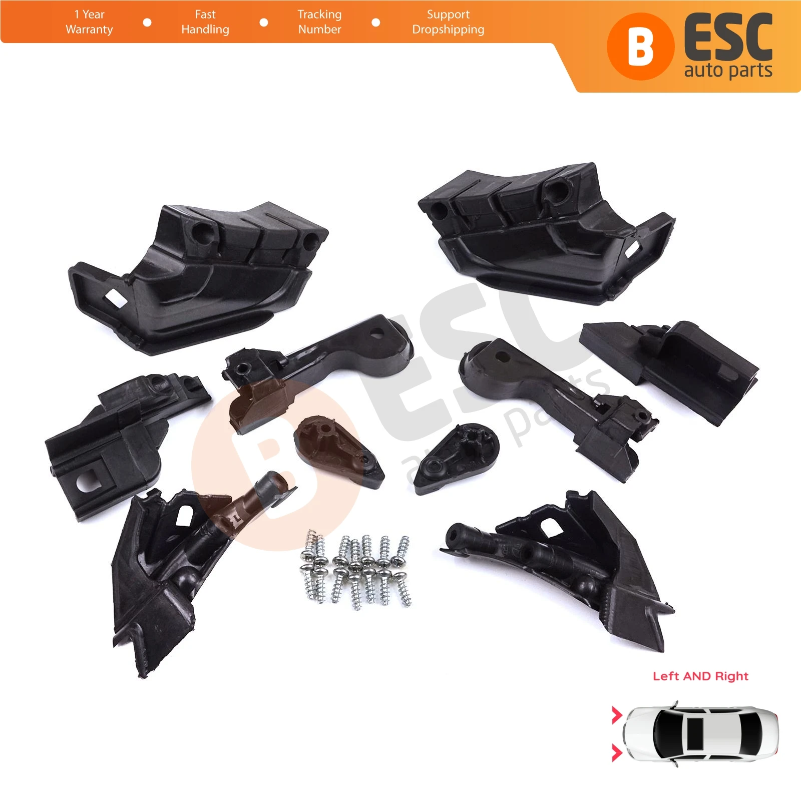 

EHL573 Headlight Holder Mount Repair Bracket Tab Left Right Side for Vauxhall Opel Astra J P10 2009-2015 4/5 Door GTC 2011-2018