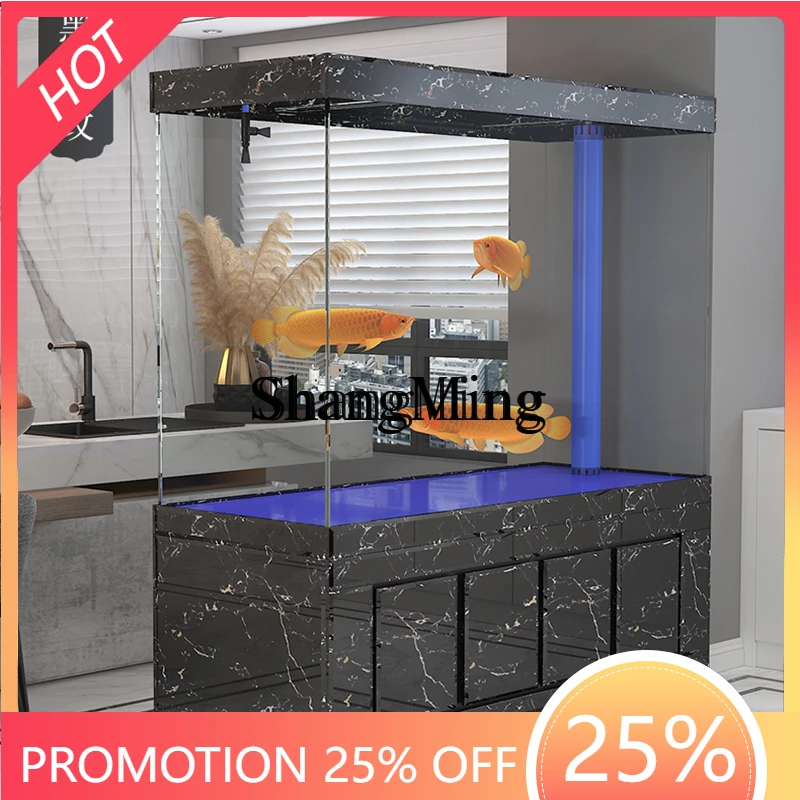 

CL fish tank living room large household aquarium partition wall floor-to-ceiling filtration water-free ecological ultra-white