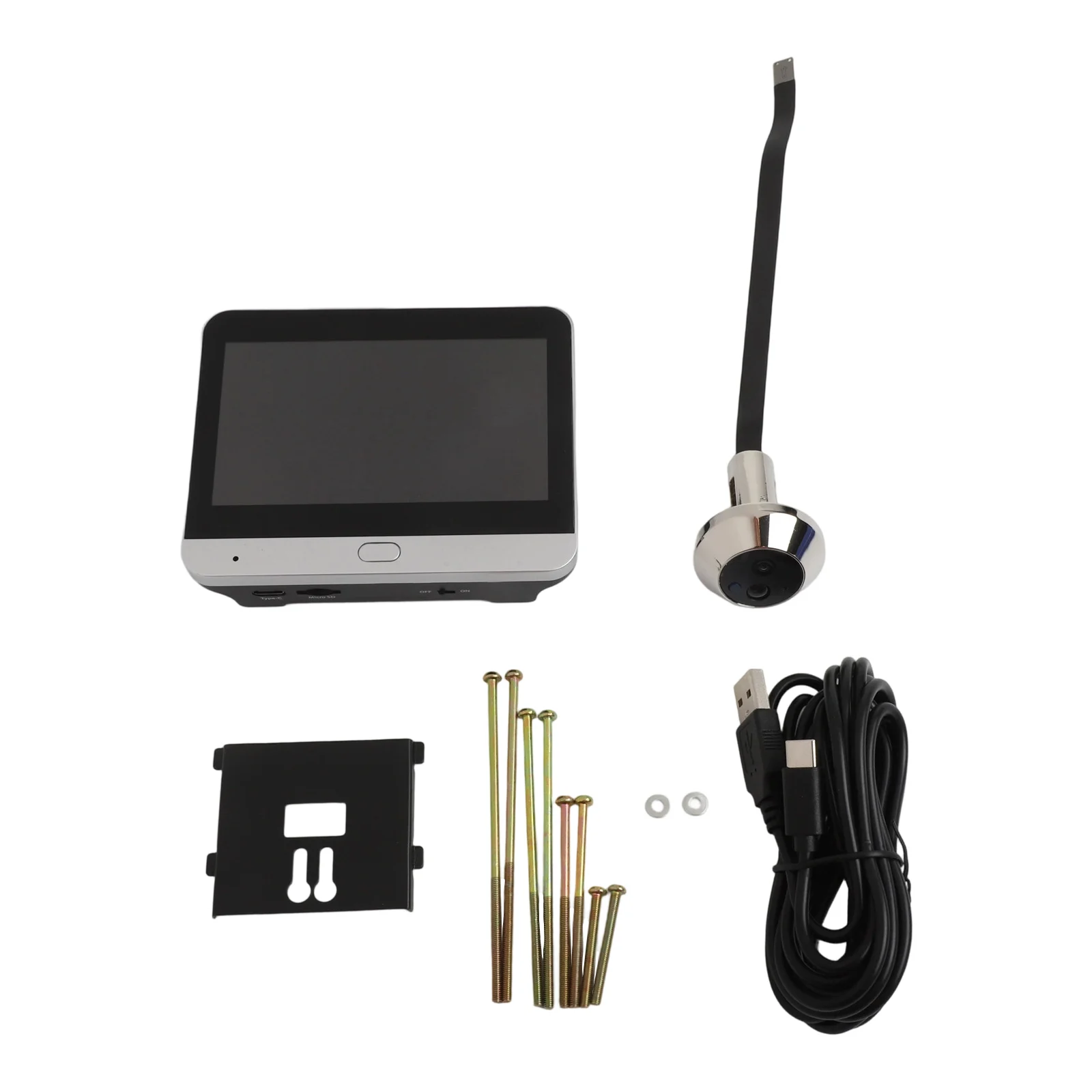 Apartment WiFi Door Peephole Camera with 4 3 Inch Color Monitor PIR Motion Sensor Intercom with Noise Reduction