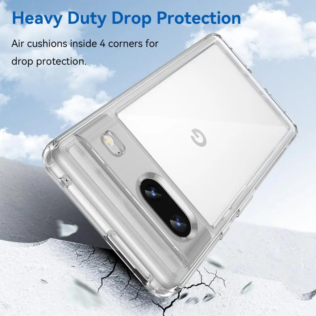 Clear Case For Google Pixel 7 Case Pixel 7 Cover Coque Funda Sehll  Hard Translucent Soft Frame Shockproof Phone Bumper Pixel 7